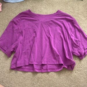 Short cropped lulumeon tee